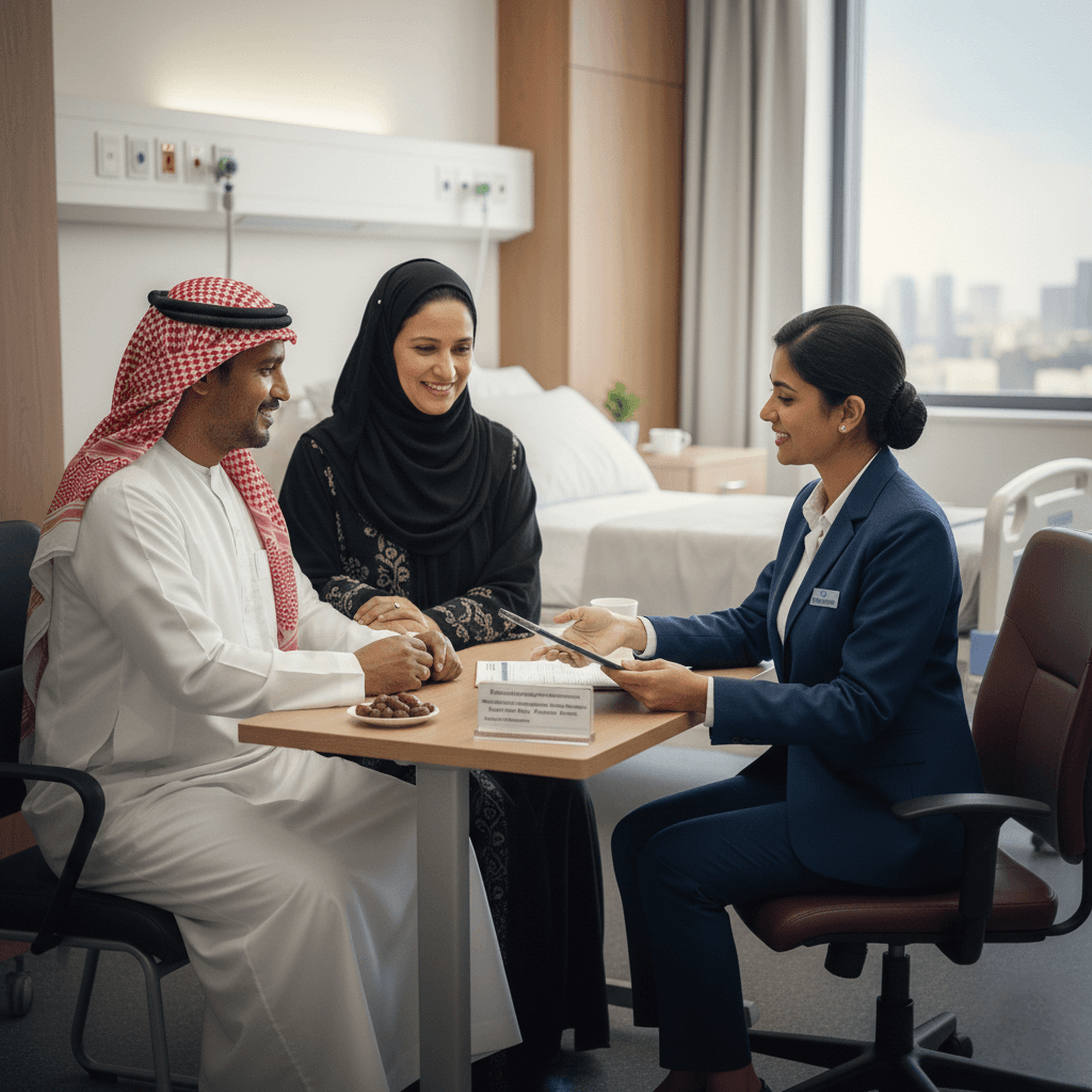 VRH Healthcare patient coordinator assisting an international patient